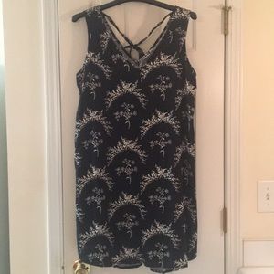 NWT GAP Black Floral Tank Dress